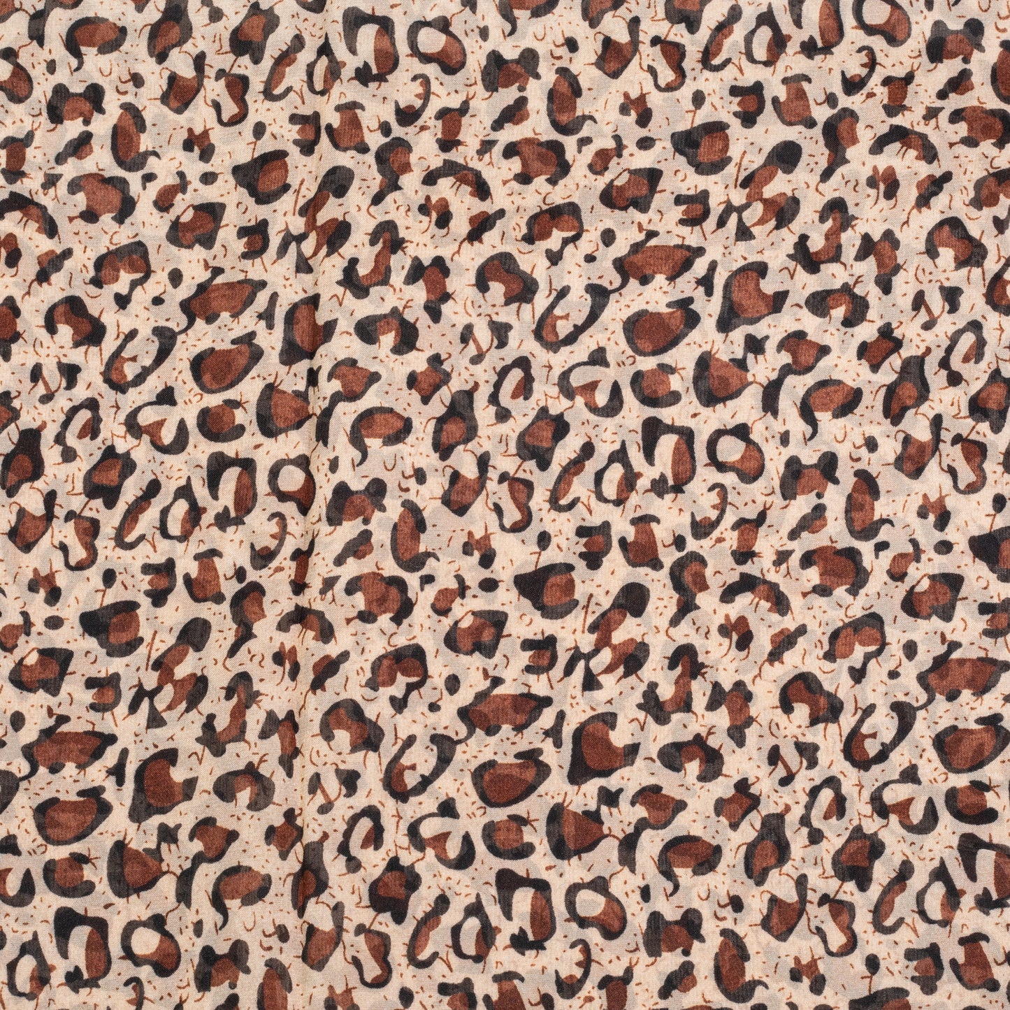 Módní šátek, 100% polyester, 160 cm x 70 cm, ŽIRAFÍ HNĚDÁ