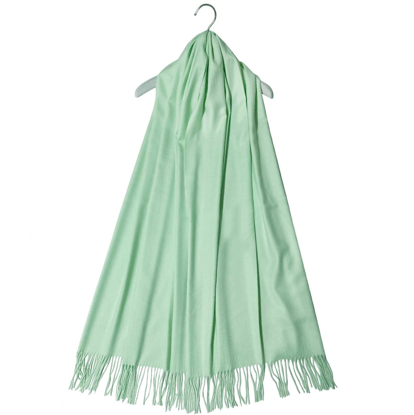 Šála-šátek ze 100% Pravého Pashmina Kašmíru, 70 cm x 180 cm, Mátově zelená