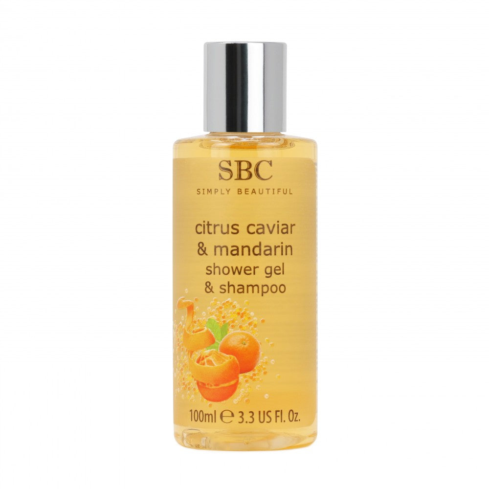 Citrusový Energizující Sprchový Gel a Šampon, Kaviár & Mandarinka, 100 ml