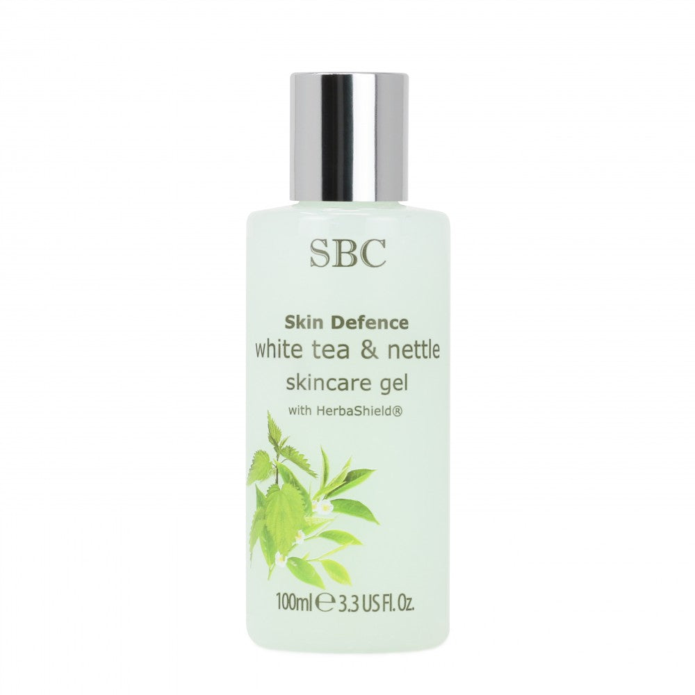 Osvěžující Hydratační Gel pro Péči o pokožku Skin Defence, Bílý čaj & Kopřiva, 100 ml