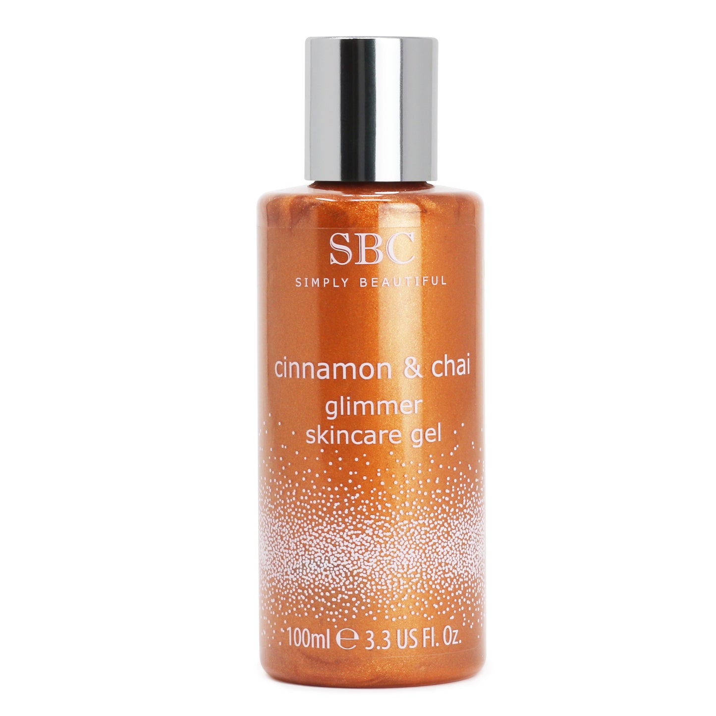 Pečující Rozjasňující Gel na obličej a tělo, Skořice & Chai Glimmer, 100 ml