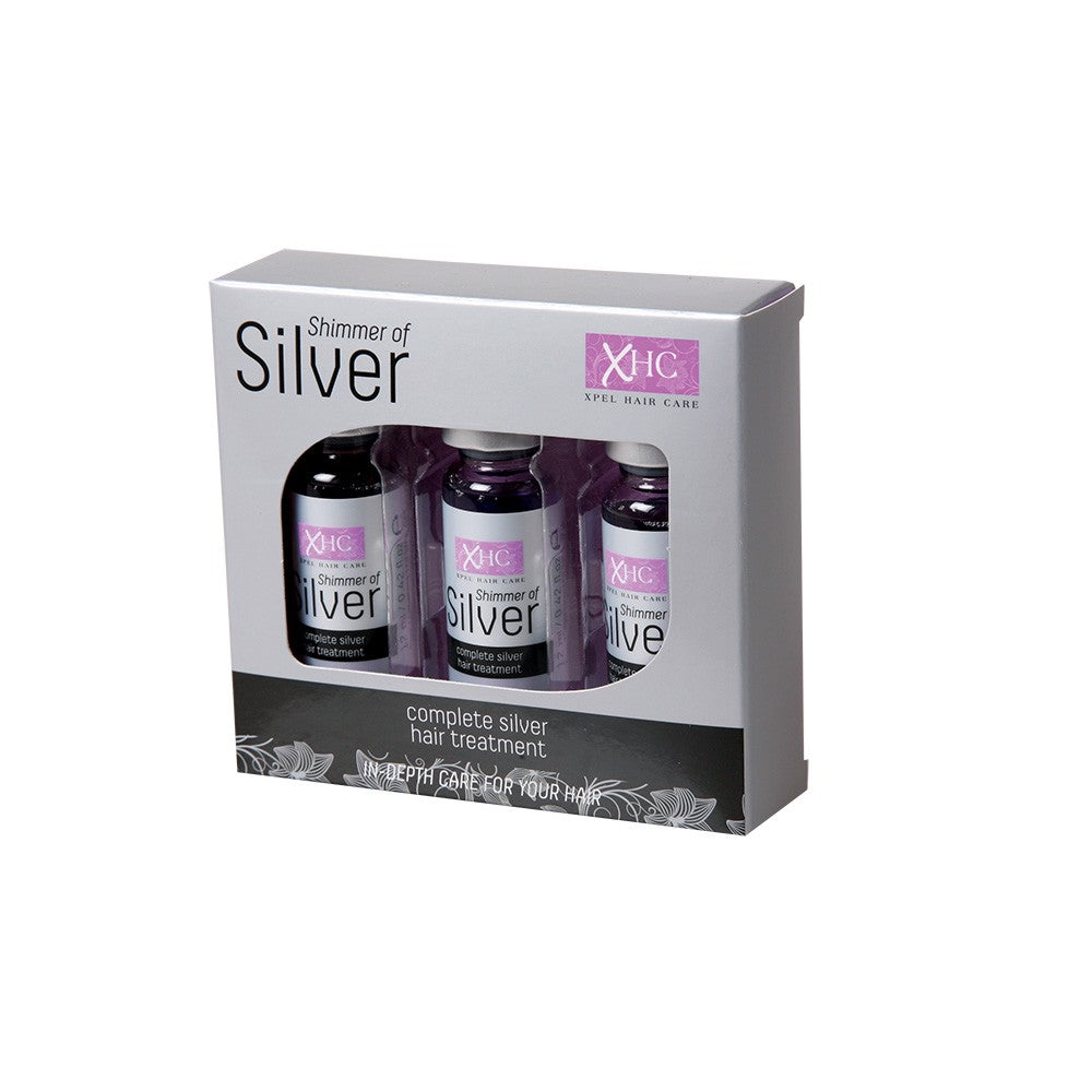 Rozjasňující Sérum na Vlasy se Stříbrným Třpytem a Keratinem - 3 x 12 ml