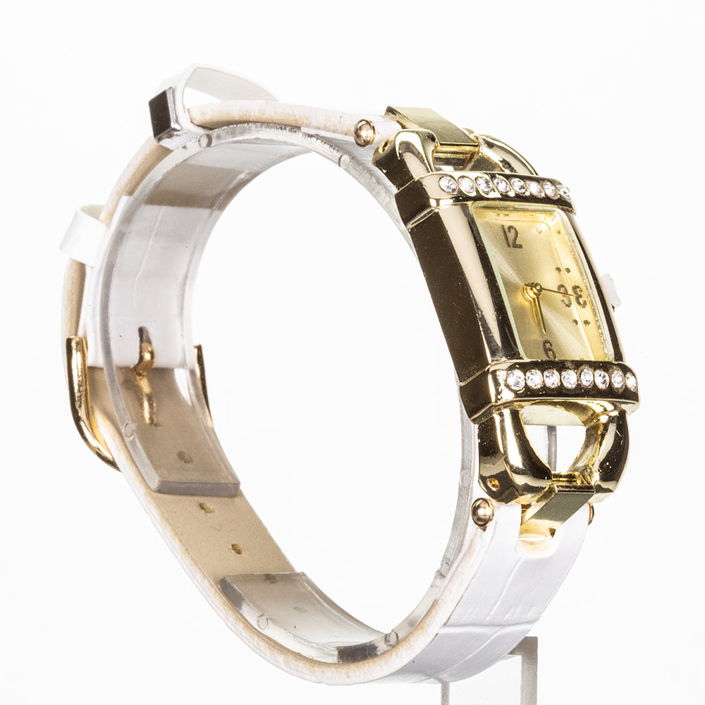 Pozlacená slitina - Sada s Bílým Emporia® Křišťálem