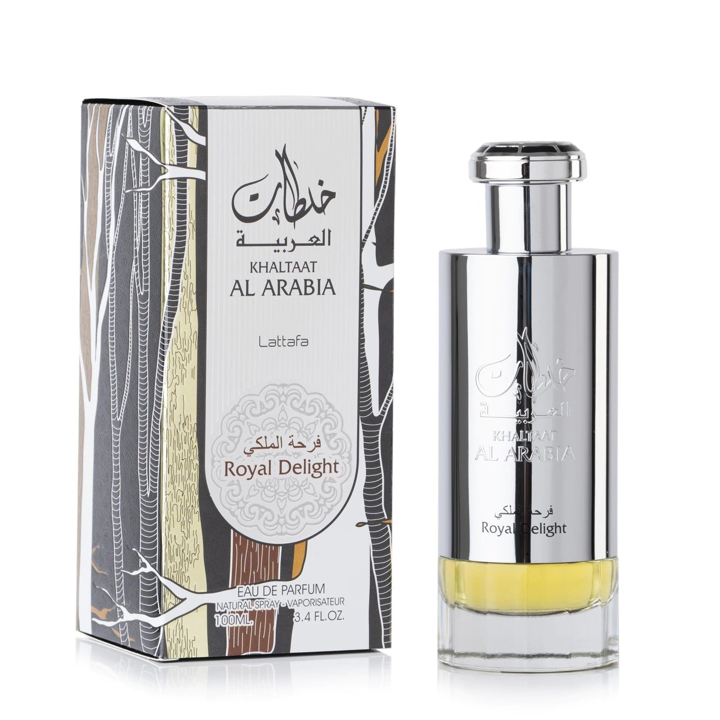 100 ml Eau de Perfume Khalaat Arbia Silver Kořeněná Ovocná Dřevitá vůně pro Ženy