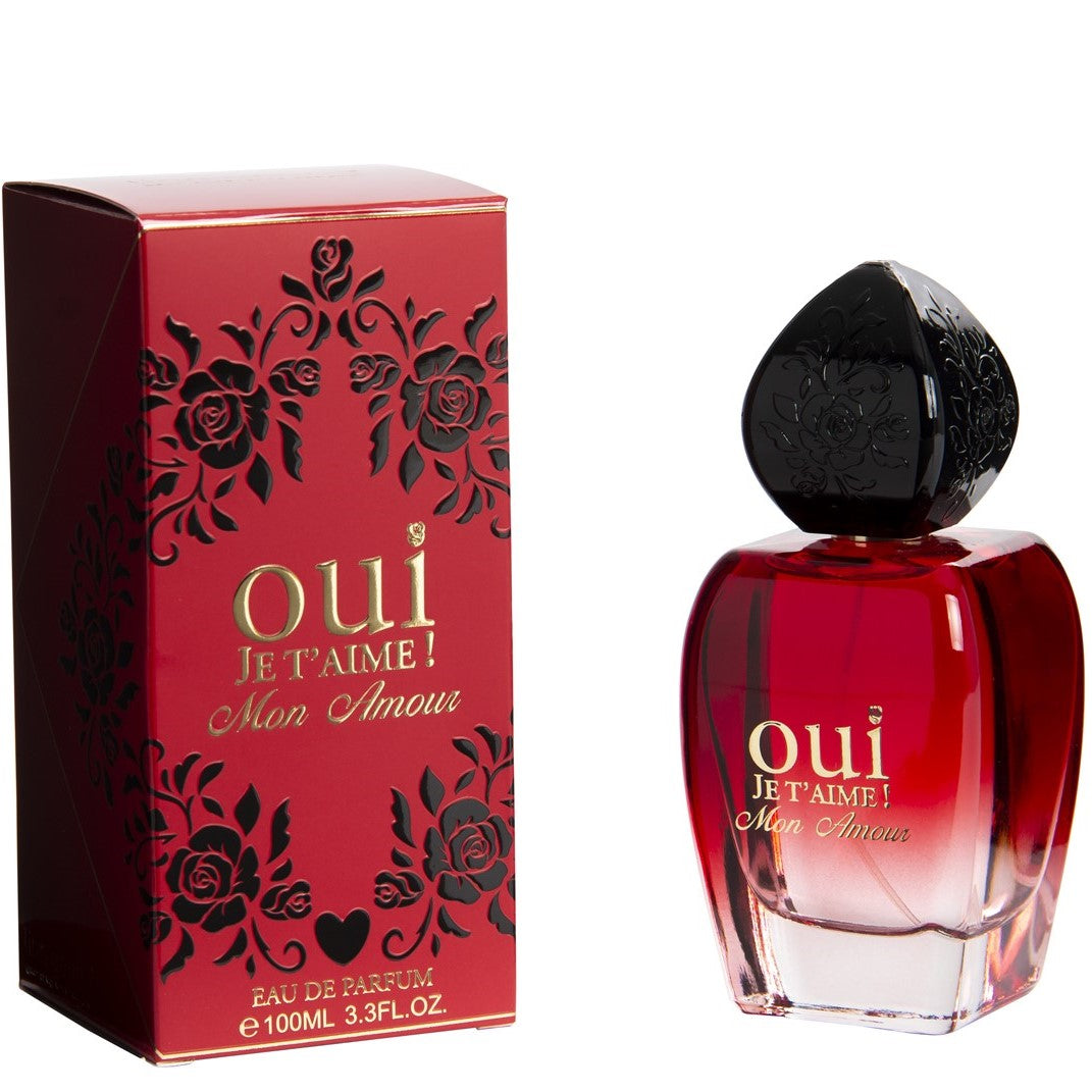 100 ml Eau de Perfume OUI JE T’AIME MON AMOUR - Květinově ovocná vůně pro ženy, s 10% obsahem esenciálních olejů