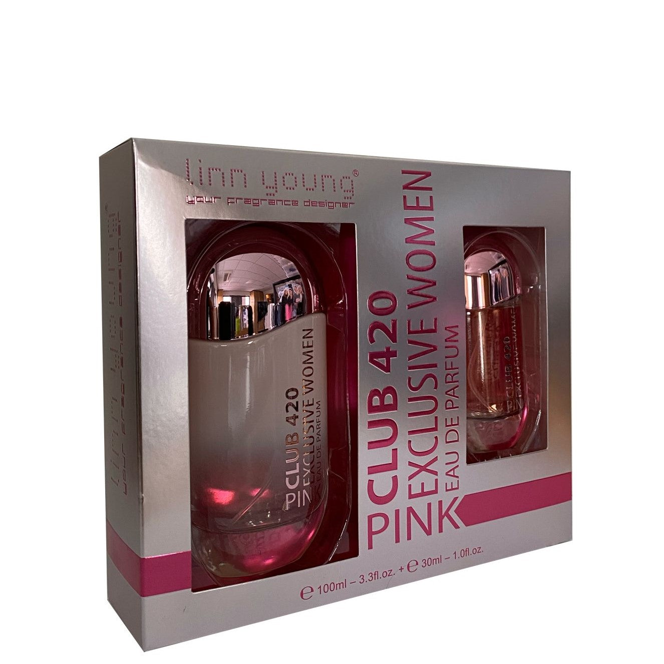 100 ml + 30 ml Eau de Perfume "CLUB 420 PINK" Květinová Vůně pro Ženy