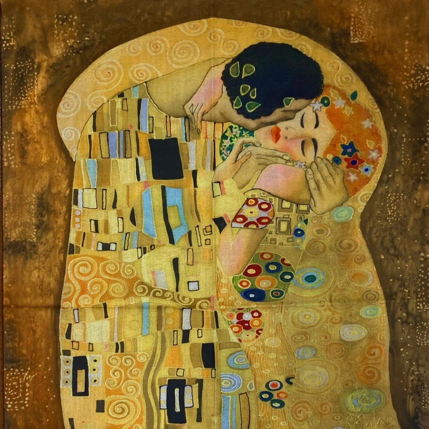 Vlněná šála-šátek, 70 cm x 180 cm, Klimt - The Kiss