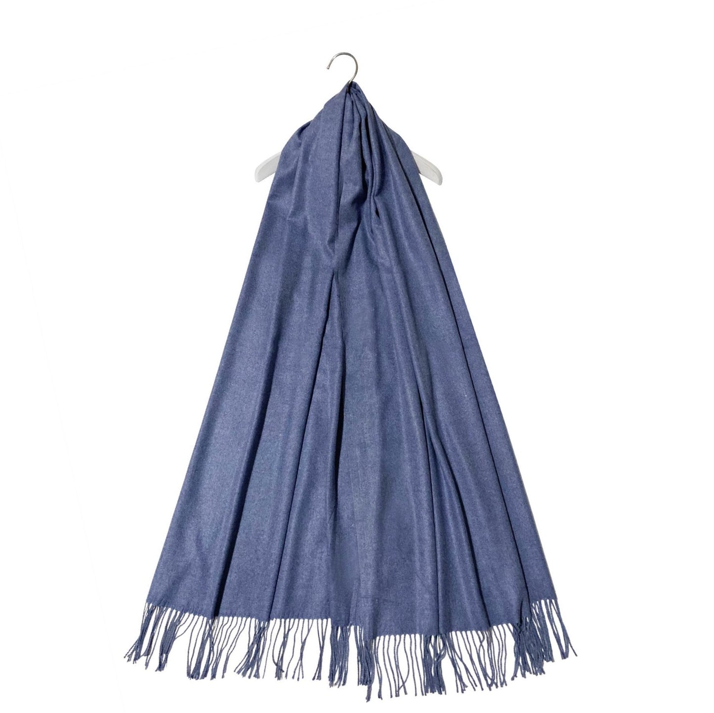 Šála-šátek ze 100% Pravého Pashmina Kašmíru, 70 cm x 170 cm, Džínová modrá