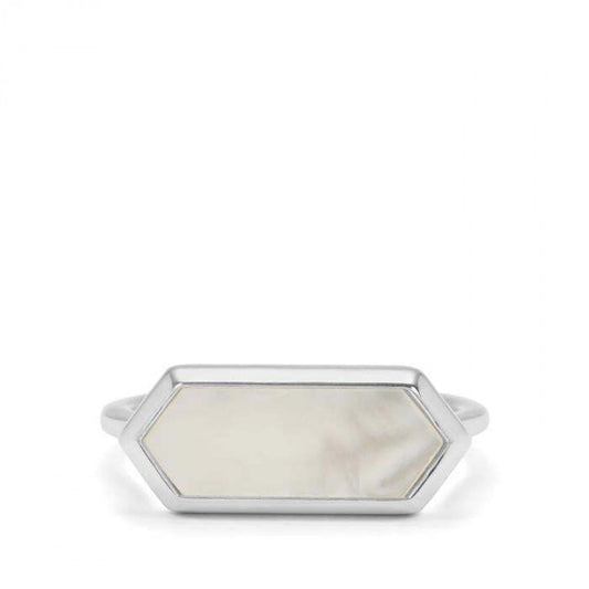 Pozlacené Stříbro 925/1000 - Prsten s Růžovou Perlou - Karátové číslo: 2.32. přibližná hmotnost: 3 gramů