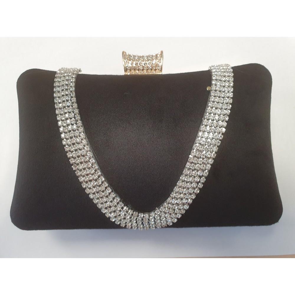 Purse Bag - Black Glitter