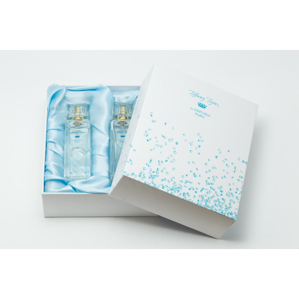 2 x 30ml Eau de Parfum Dámský Parfém s Vůní Cypřišů a Černého Rybízu s Pravými Topazy (4351022334036)