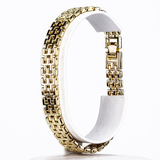 Pozlacená Slitinová Sada s Bílým Emporia® Křišťálem ( Náramek )