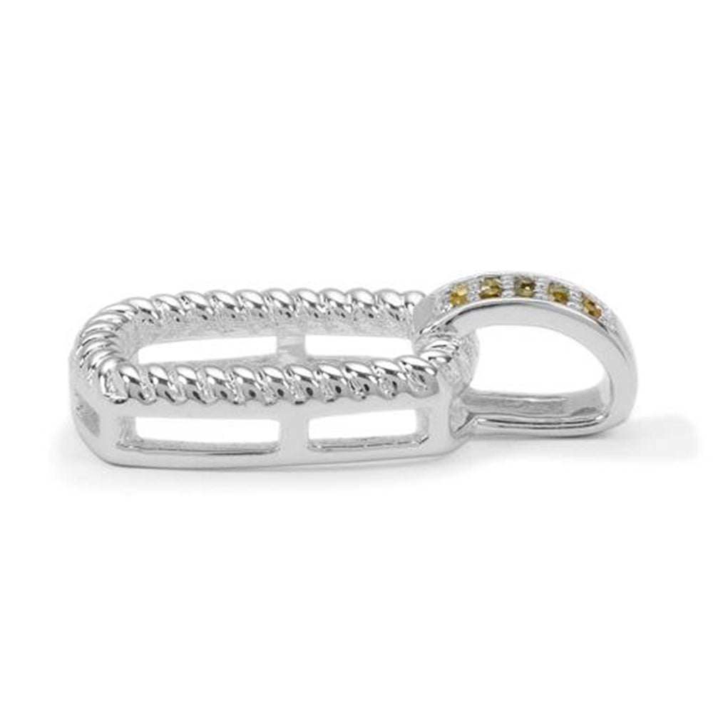 Stříbrný Přívěsek se Žlutým Diamantem 1 