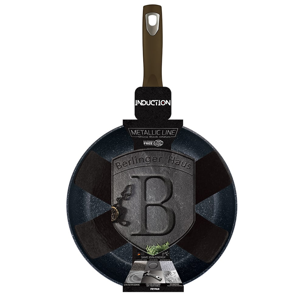 Fritovací pánev Berlinger Haus Metallic Line Shiny Black Edition, 20 cm, chránič zdarma 4 