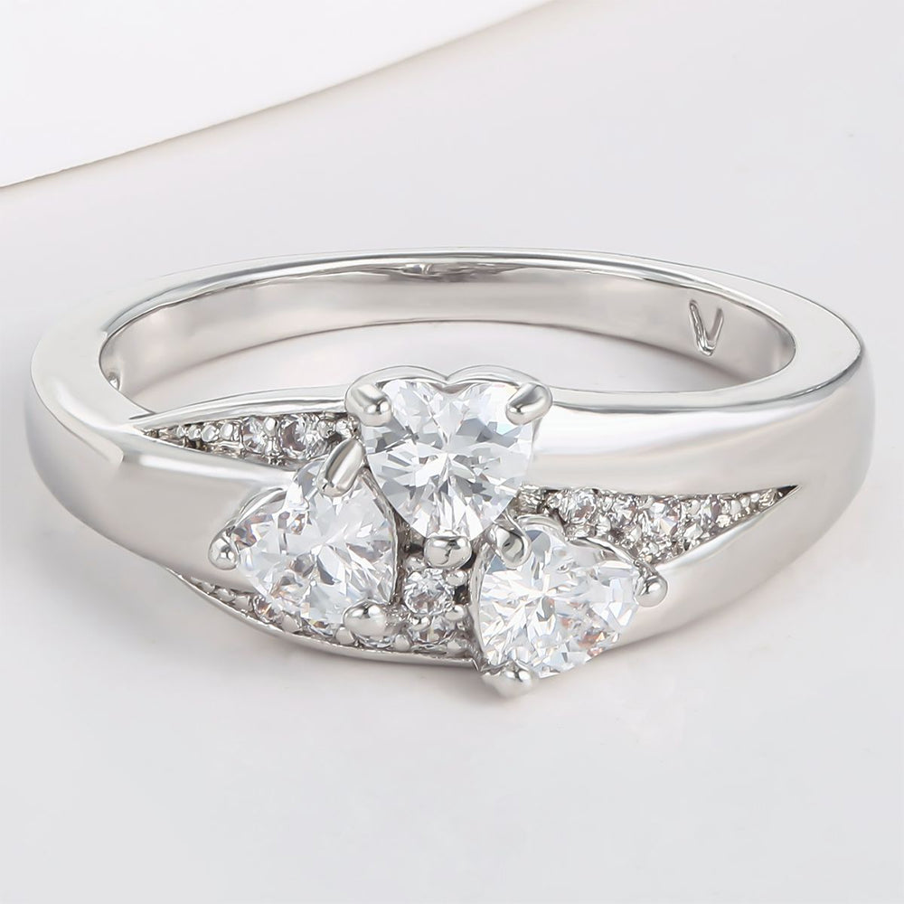 Pozlacený Slitinový Prsten s Bílým Emporia® Křišťálem 1 