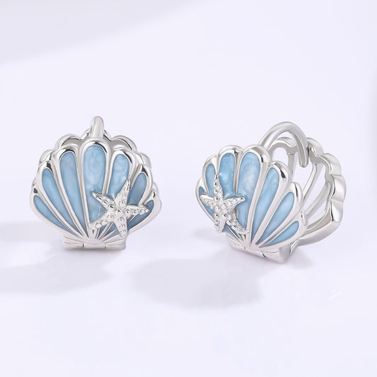 Pozlacené Slitinové Náušnice s Modrým Emporia® Křišťálem