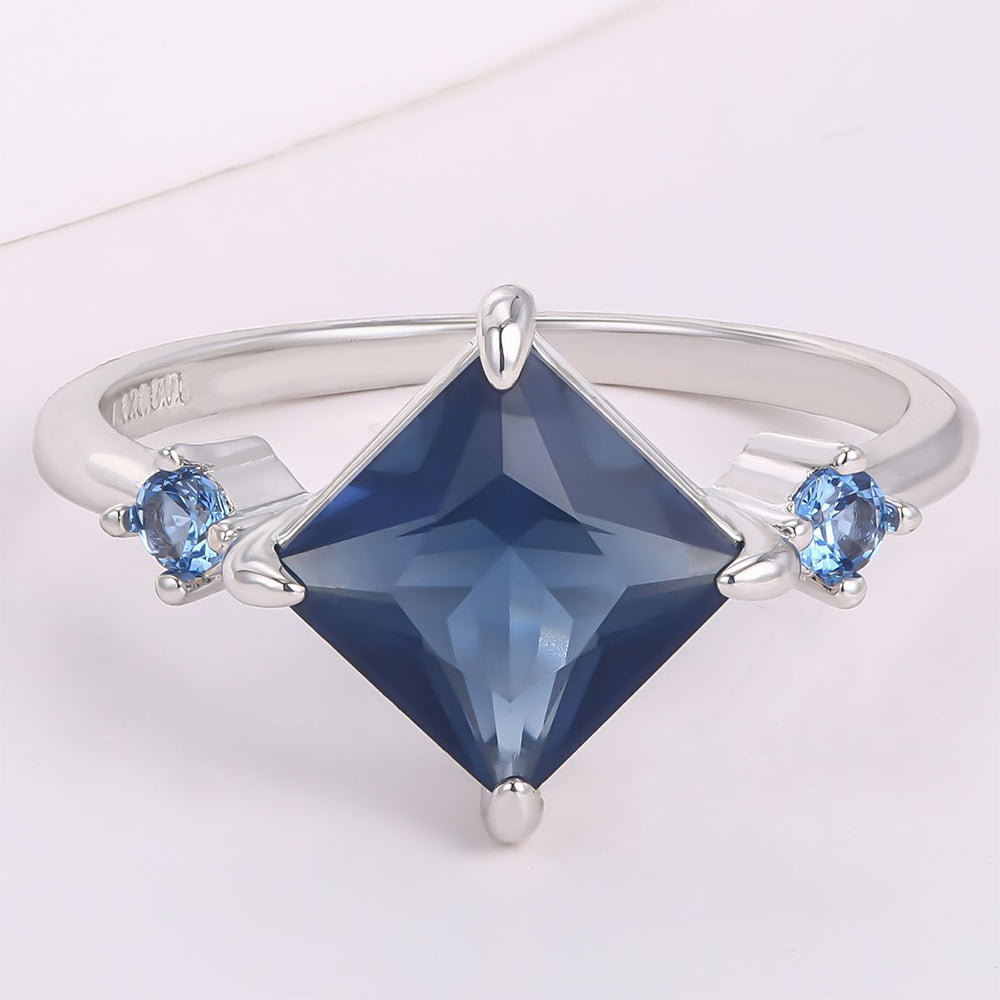 Pozlacený Slitinový Prsten s Modrým Emporia® Křišťálem 1 