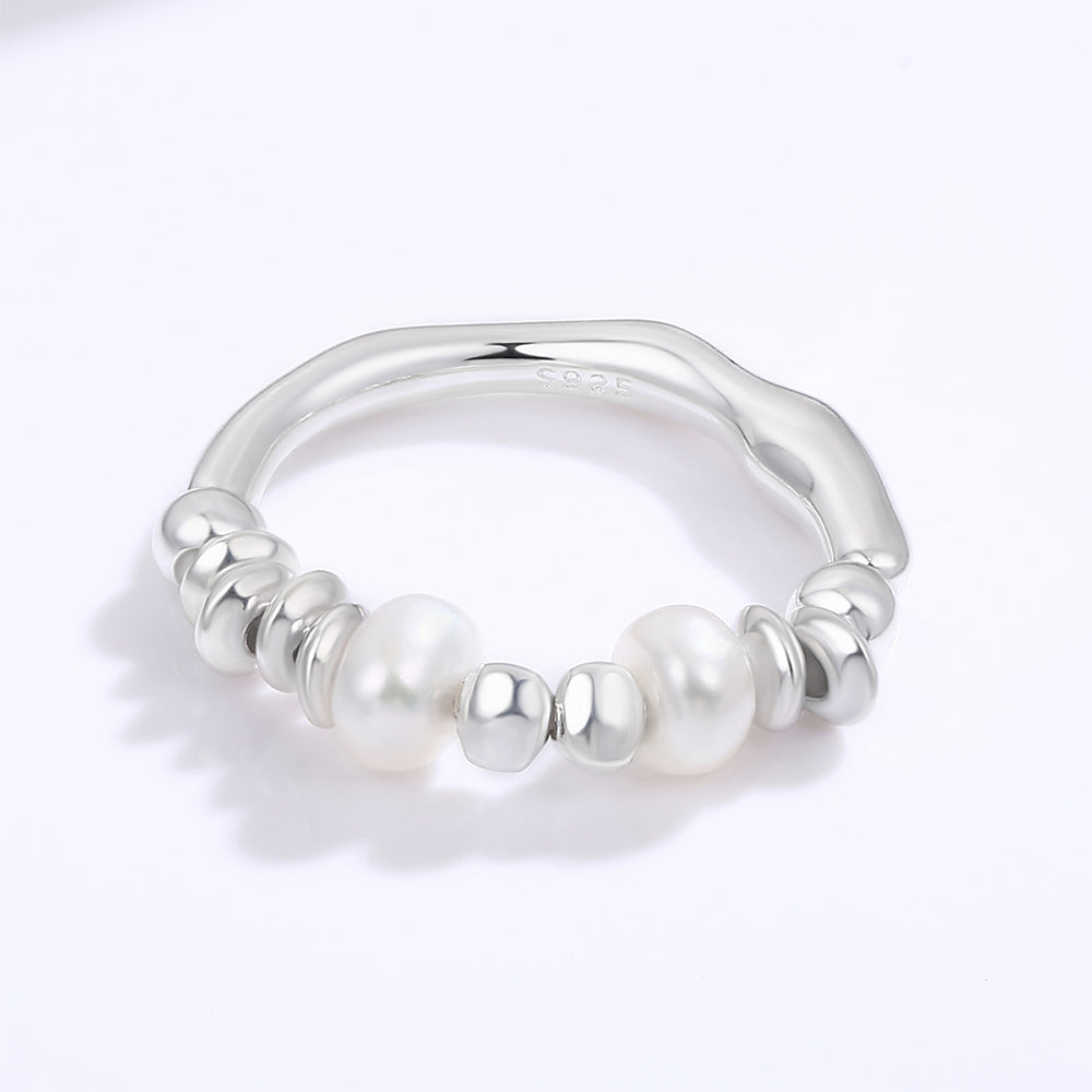 Pozlacený Slitinový Prsten s Bílým Emporia® Křišťálem 1 