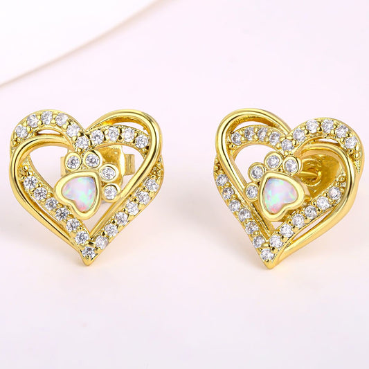 Pozlacené Slitinové Náušnice s Bílým Emporia® Křišťálem