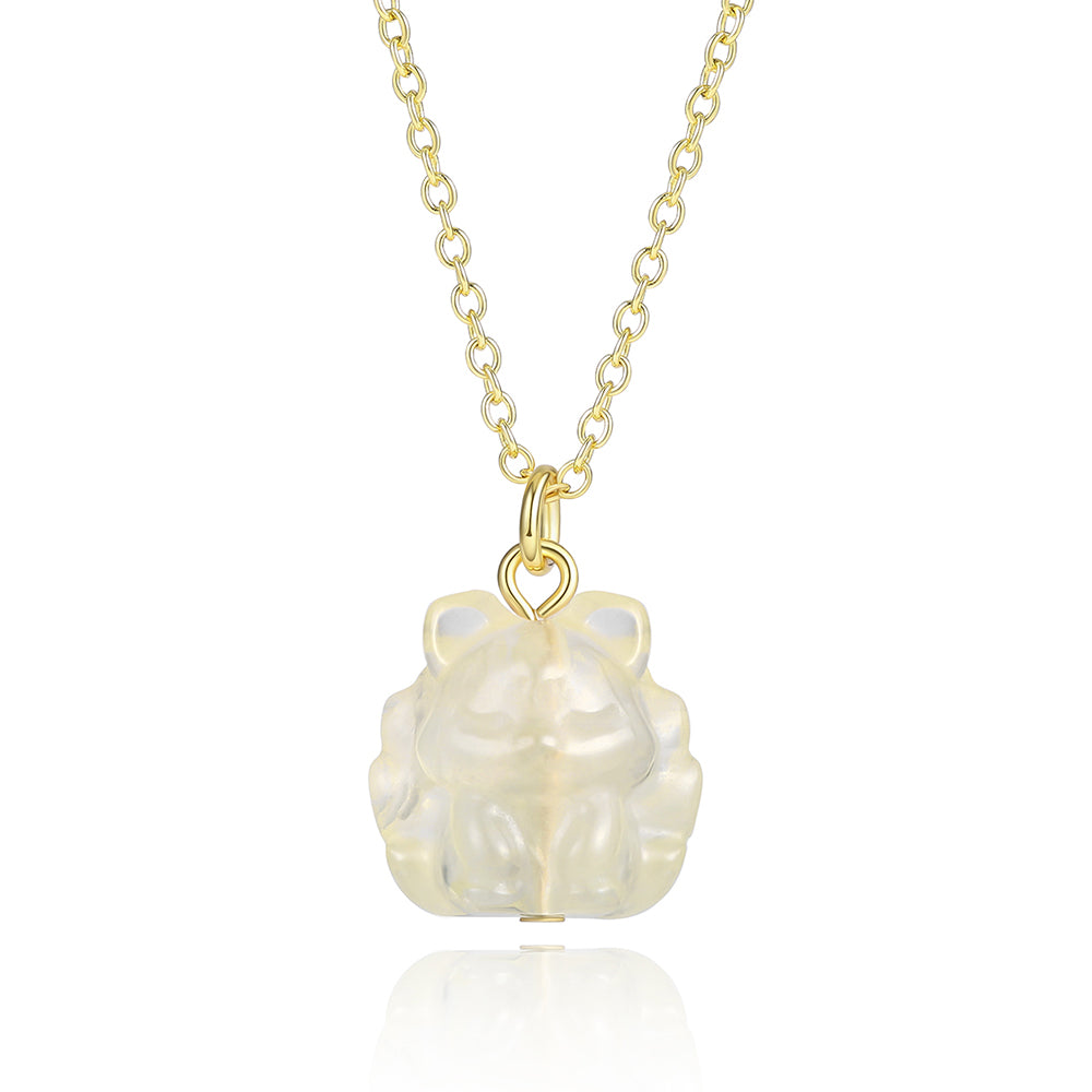 Pozlacený Slitinový Náhrdelník s Bílým Emporia® Křišťálem 1 