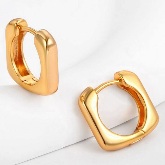 Pozlacená slitina - Náušnice s Bílým Emporia® Křišťálem