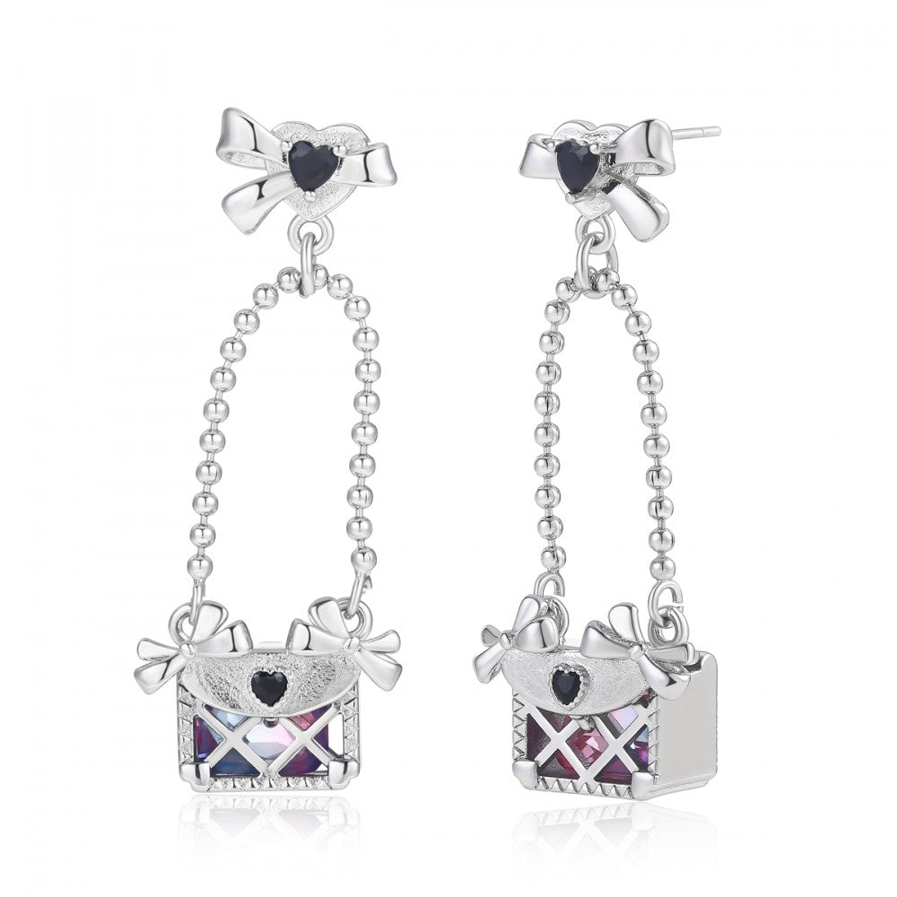 Pozlacená slitina - Náušnice s Modrým Emporia® Křišťálem 1 