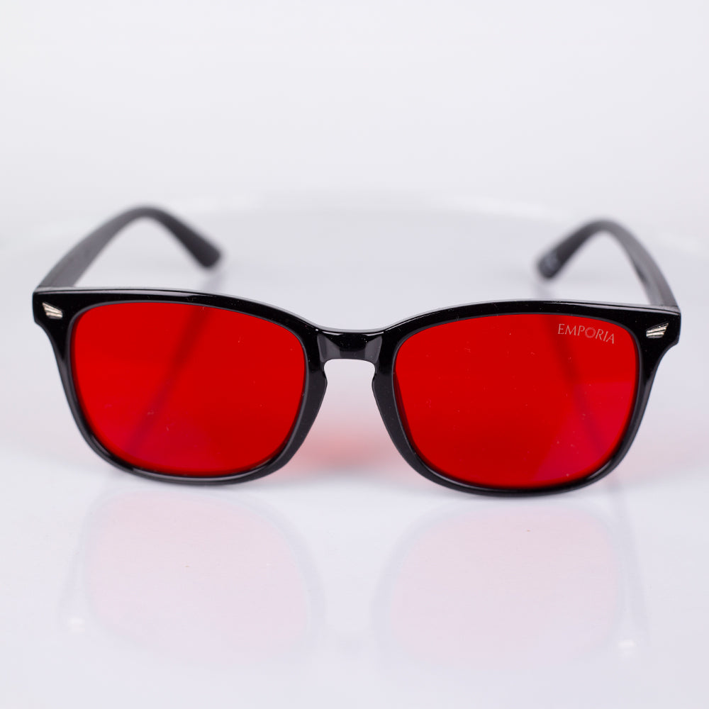 EMPORIA bluelight blocking glasses, red lens, black frame 2 