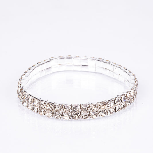 5dílná sada šperků Emporia prémiové kvality ve stříbrné barvě v exkluzivní dárkové krabičce s imitací kůže (s hodinkami, náramkem, náhrdelníkem, náušnicemi a prstenem, s bílým krystalem Emporia)