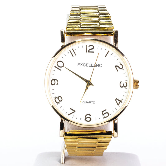 Dámské hodinky Excellanc zlaté barvy s řemínkem z nerezové oceli