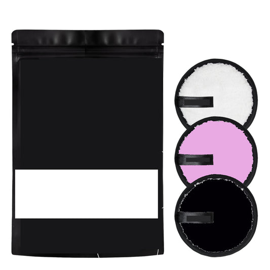 Omyvatelné textilní tamponky na make-up a obličej s dárkovou čelenkou a taštičkou