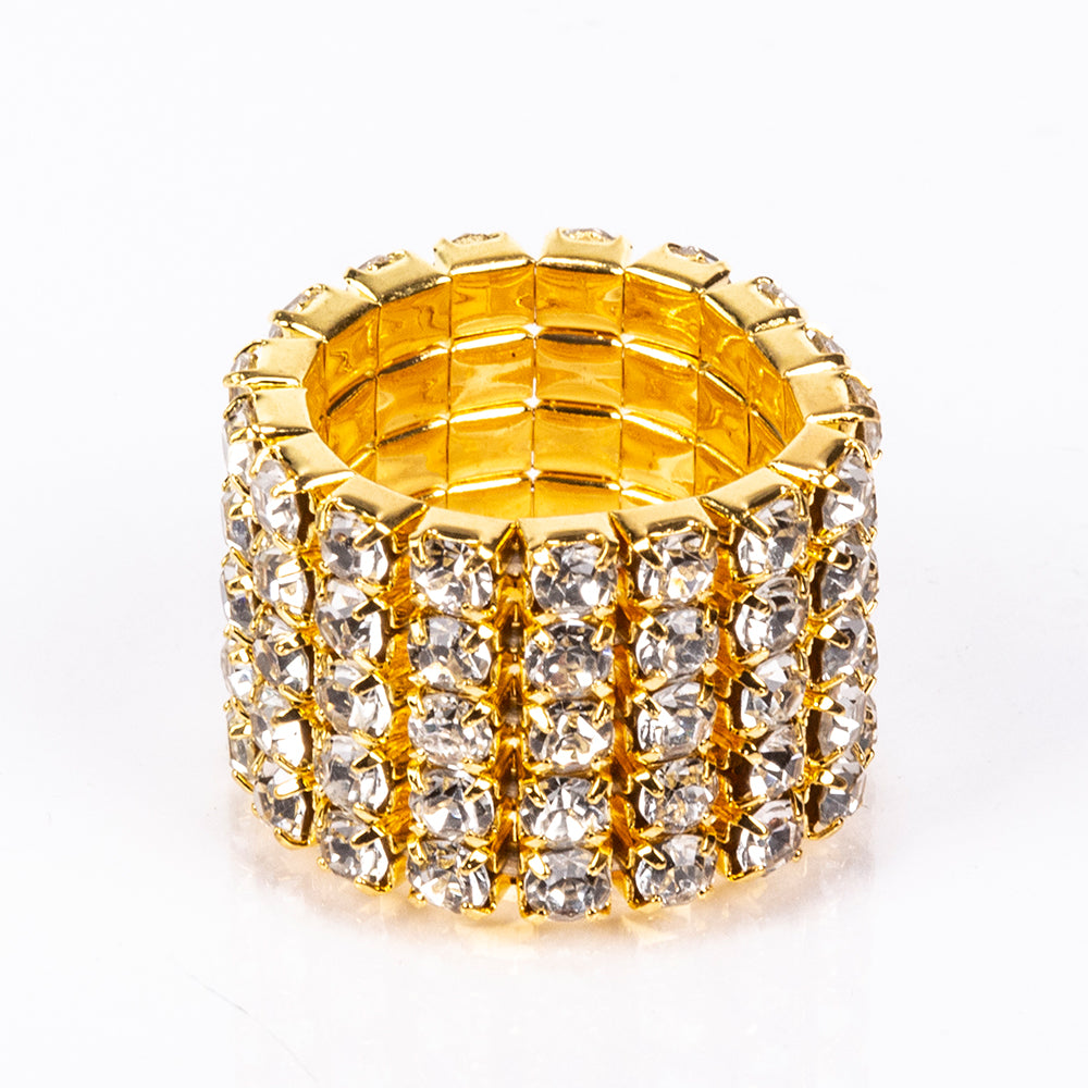 Pozlacený Slitinový Kabelka s Bílým Emporia® Křišťálem ( Náhrdelník+Náušnice+Náramek+Prsten )