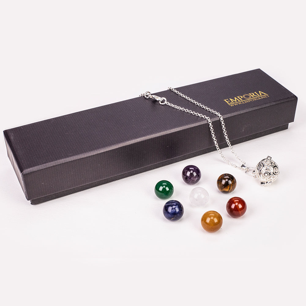 Pozlacená slitina - Náhrdelník s Ametystem a Čirým Křemenem - Karátové číslo: 55.5. přibližná hmotnost: 11.1 gramů 1 