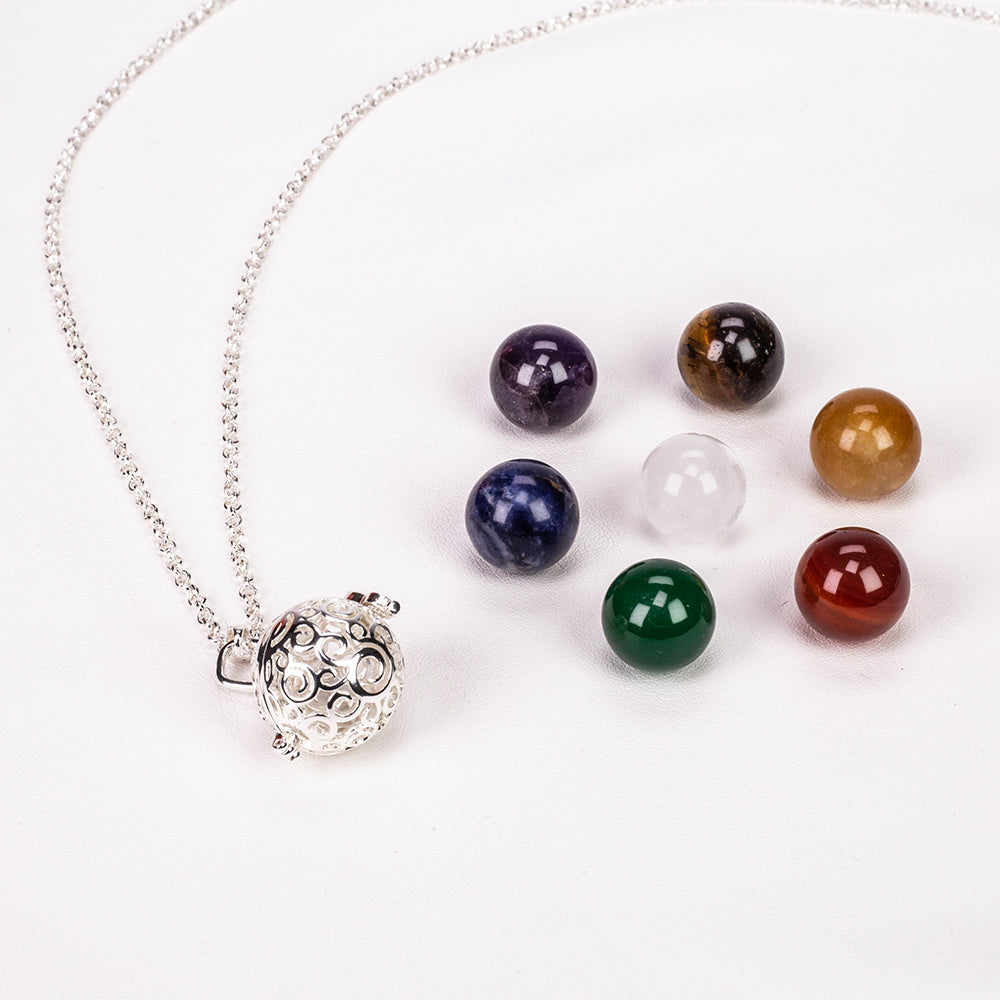 Pozlacená slitina - Náhrdelník s Ametystem a Čirým Křemenem - Karátové číslo: 55.5. přibližná hmotnost: 11.1 gramů 5 