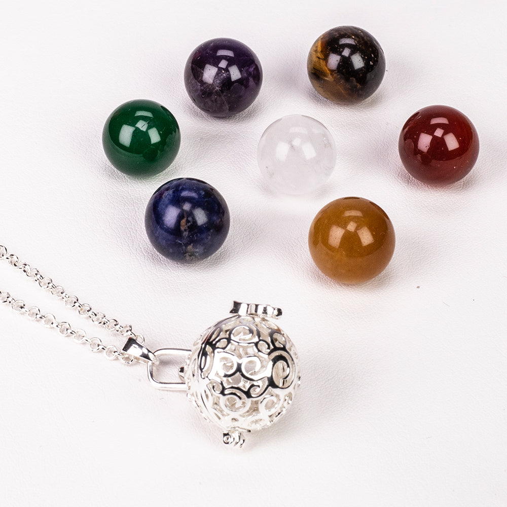 Pozlacená slitina - Náhrdelník s Ametystem a Čirým Křemenem - Karátové číslo: 55.5. přibližná hmotnost: 11.1 gramů 6 