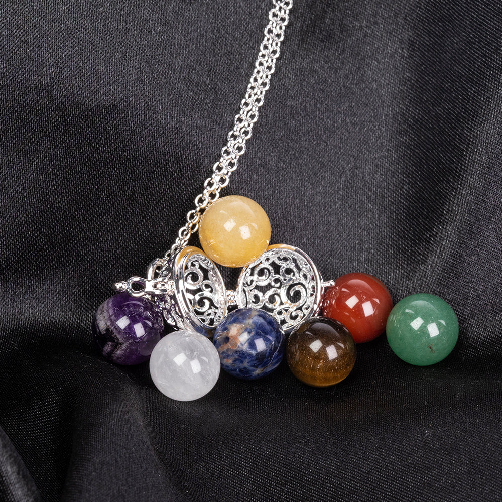 Pozlacený Slitinový Náhrdelník s Ametystem a Lapisem Lazuli ( Náhrdelník+Přívěsek ) 5 