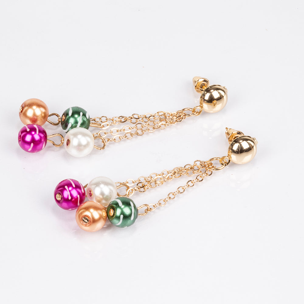 Pozlacená slitina - Sada  - Karátové číslo: 322. přibližná hmotnost: 65 gramů ( Náhrdelník+Náušnice+Náramek ) 4 