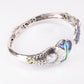Stříbro 925/1000 - Náramek s Mušlí Abalone a Lapisem Lazuli - Karátové číslo: 9.6. přibližná hmotnost: 22.1 gramů