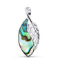 Stříbro 925/1000 - Přívěsek s Mušlí Abalone - Karátové číslo: 1. přibližná hmotnost: 3.7 gramů