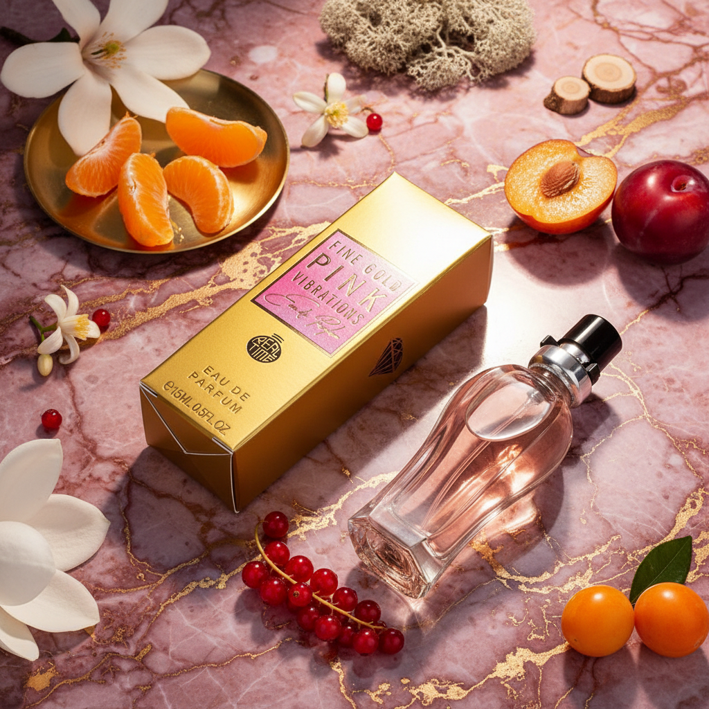 15ml EDP „FINE GOLD PINK VIBRATIONS“ – ovocno-citrusová vůně 1 