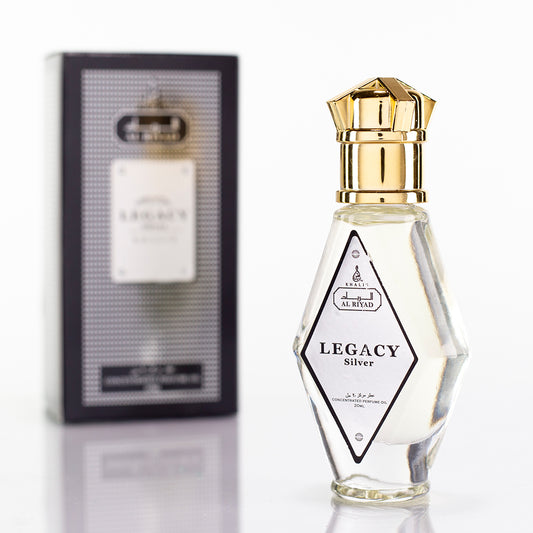 Parfémový olej 20ml "Legacy Silver" – dřevitá vůně unisex