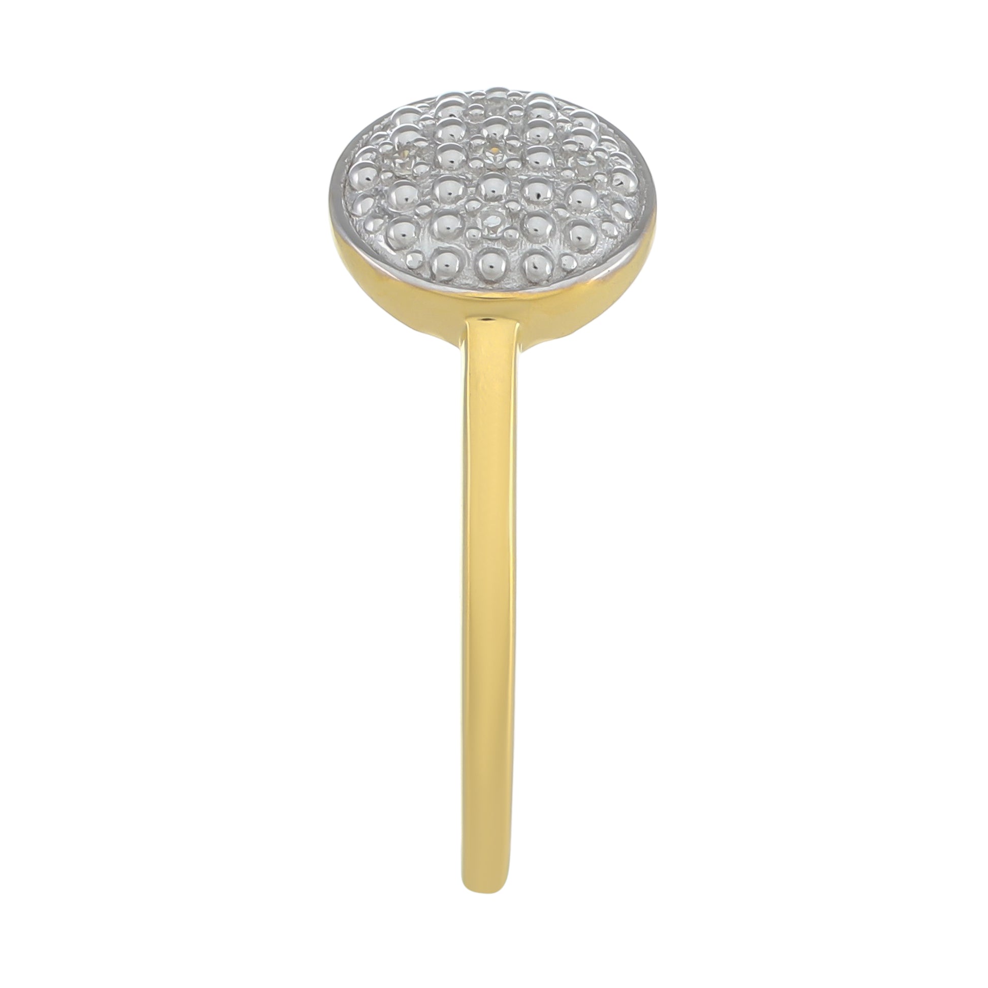 Pozlacený Stříbrný Prsten s Bílým Diamantem 3 