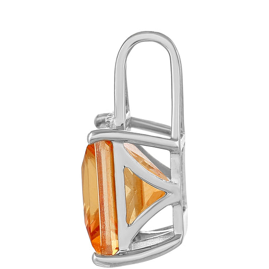 Stříbrný Přívěsek s Padparadscha Křemenem a Bílým Topazem