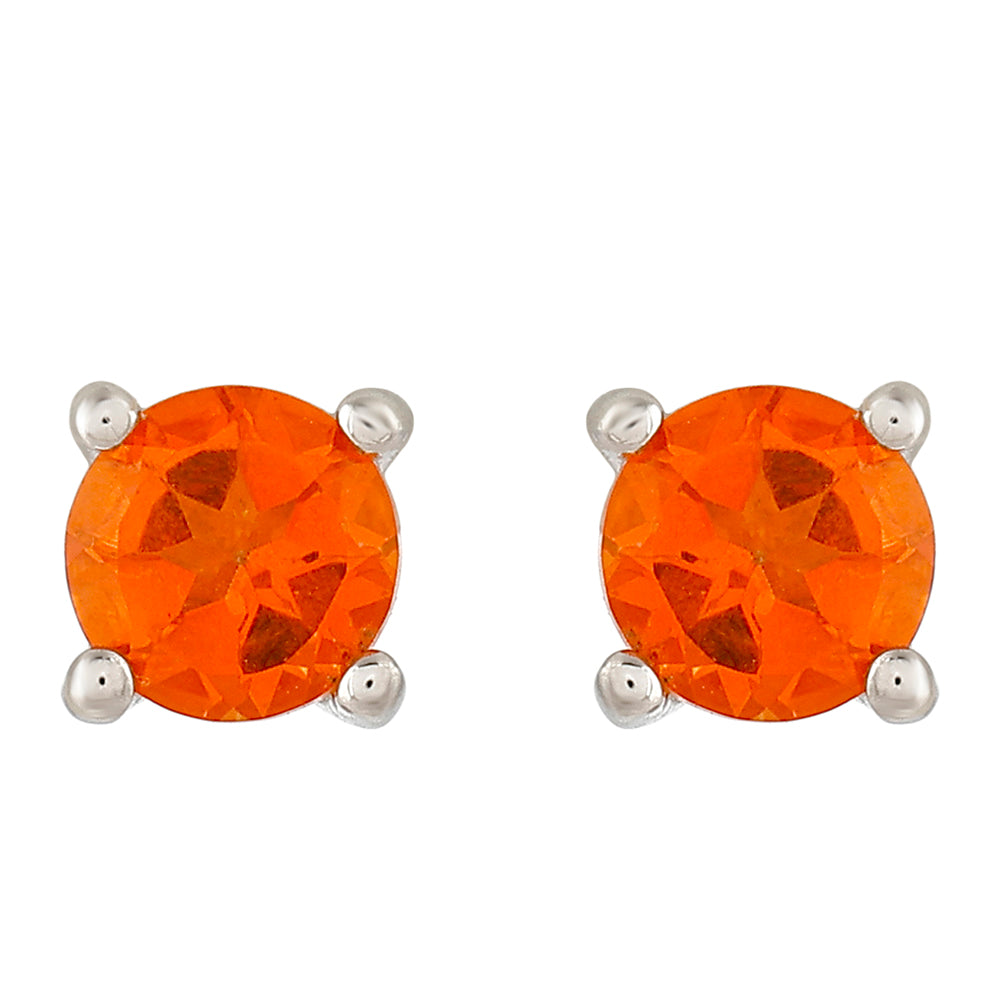 Stříbrné Náušnice s Padparadscha Křemenem 1 