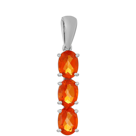 Stříbrný Přívěsek s Padparadscha Křemenem