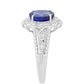 Stříbrný Prsten s Thajským Safírem a Bílým Topazem