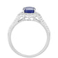 Stříbrný Prsten s Thajským Safírem a Bílým Topazem