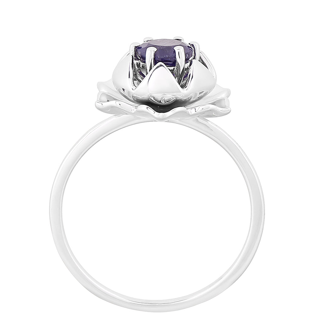 Stříbrný Prsten s Thajským Safírem 4 