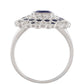 Stříbrný Prsten s Thajským Safírem a Bílým Topazem