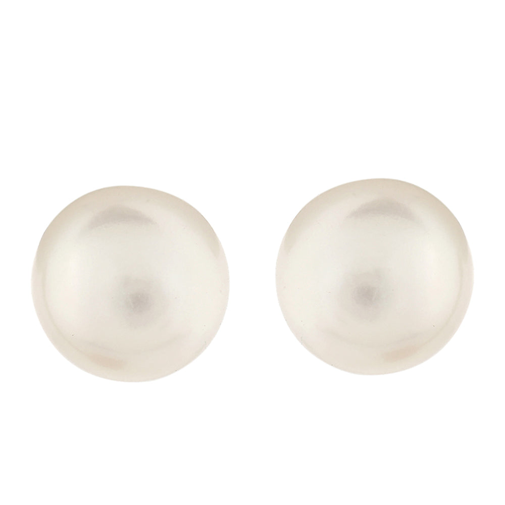 Pozlacené Stříbro 925/1000 - Náušnice s Barokní Sladkovodní Kultivovanou Perlou - Karátové číslo: 2.47. přibližná hmotnost: 1.13 gramů