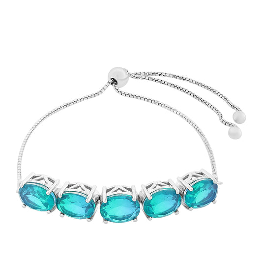 Stříbro 925/1000 - Náramek s Pavím Křemenem - Karátové číslo: 9.8. přibližná hmotnost: 7.31 gramů